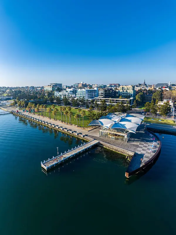 Arial photo of the bay