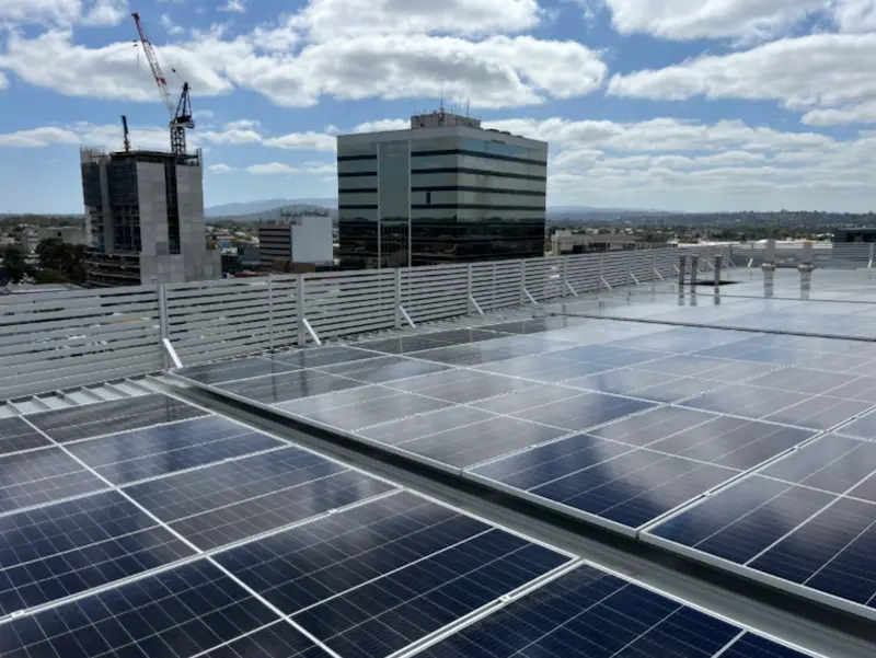 Building roof solar panels