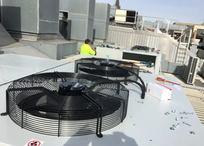 Fans on roof